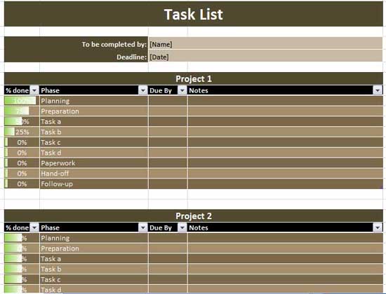 To Do List Template Free. This Task List Template is