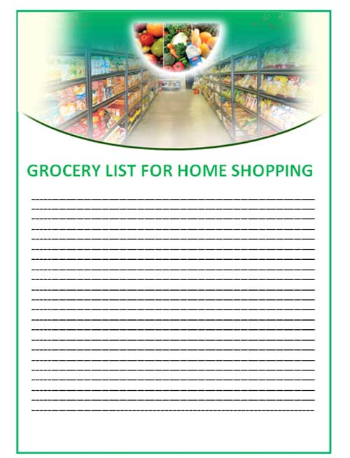Free Grocery List Templates (1)